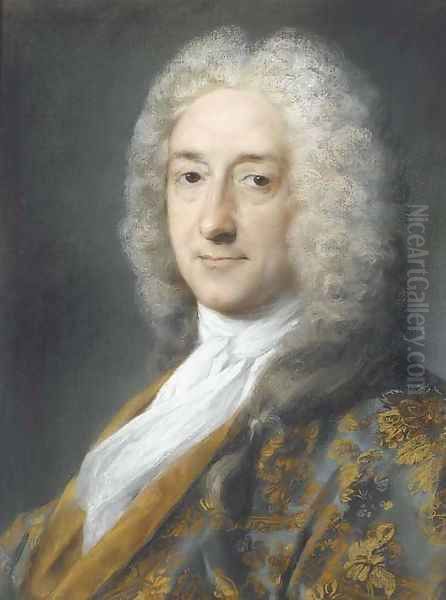 Portrait of a man, bust-length Oil Painting by Rosalba Carriera