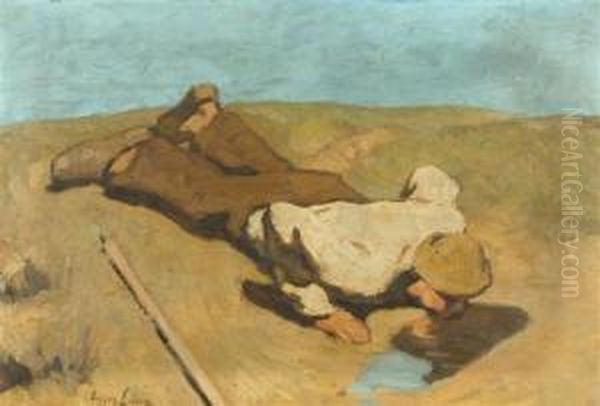 Die Quelle. Oil Painting by Albin Egger-Lienz