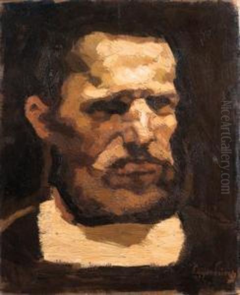 Montanaro Atesino Oil Painting by Albin Egger-Lienz