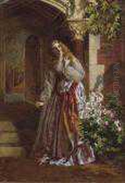 Awaiting Her Loves Return Oil Painting by William Maw Egley