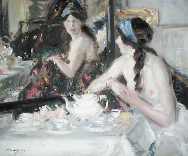 At the Mirror, 1913 Oil Painting by Francis Campbell Boileau Cadell