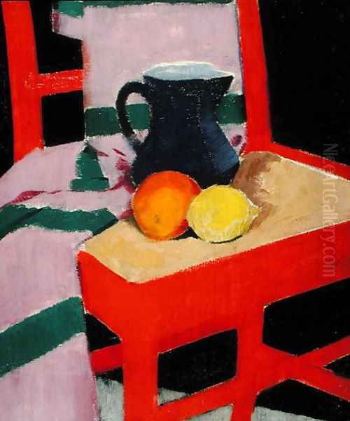 The Red Chair (The Blue Jug) c.1934 Oil Painting by Francis Campbell Boileau Cadell