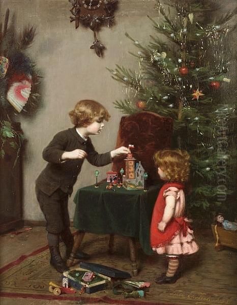 Christmas Oil Painting by Felix Ehrlich