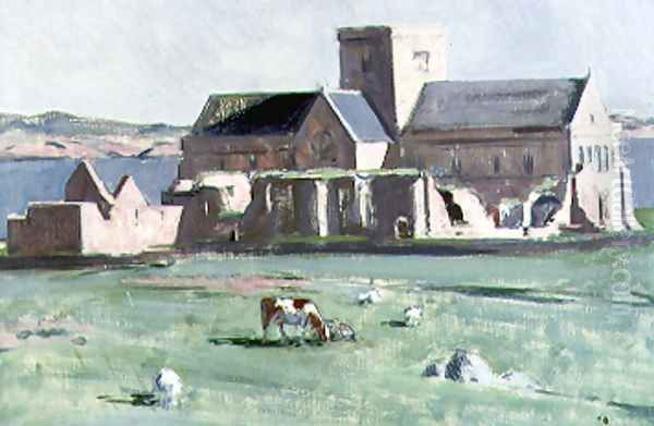 Iona Cathedral, c.1920s Oil Painting by Francis Campbell Boileau Cadell