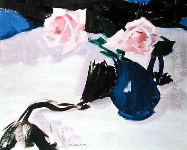 Roses Oil Painting by Francis Campbell Boileau Cadell