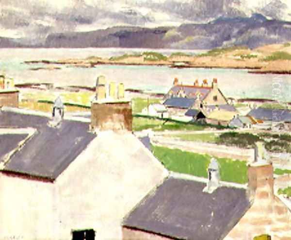 Iona, Rooftops Oil Painting by Francis Campbell Boileau Cadell