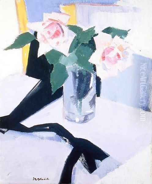 Roses at Cassis, 1921 Oil Painting by Francis Campbell Boileau Cadell