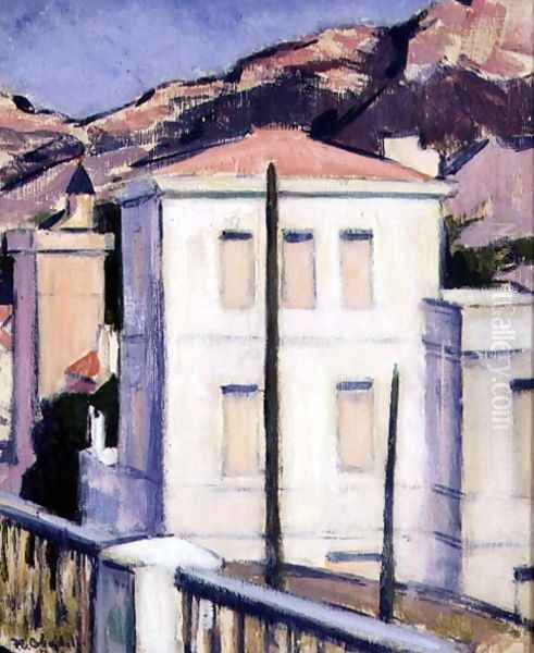 The White Villa, Cassis, 1924 Oil Painting by Francis Campbell Boileau Cadell