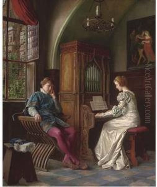 The Organ Recital Oil Painting by Erwin Eichinger