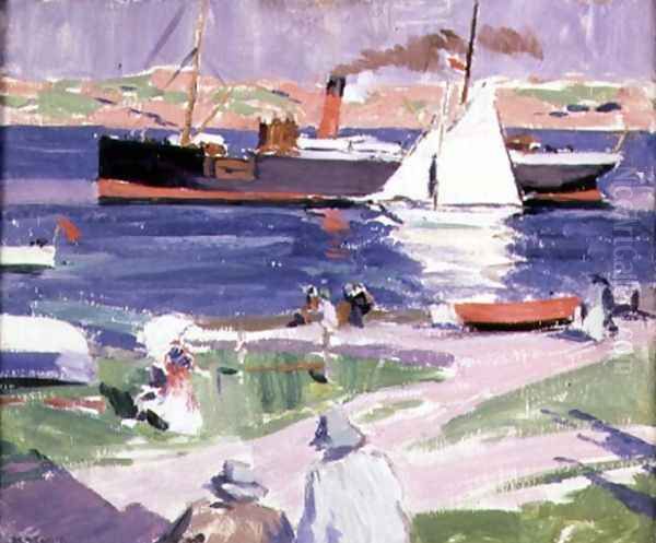 The Dunara Castle at Iona Oil Painting by Francis Campbell Boileau Cadell