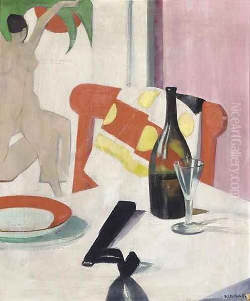 The red chair, circa 1923-1925 Oil Painting by Francis Campbell Boileau Cadell