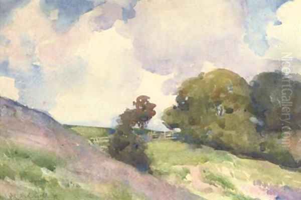 Hilly landscape Oil Painting by Francis Campbell Boileau Cadell