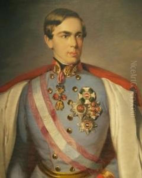 Portrait Of Franz Joseph Oil Painting by Anton Einsle