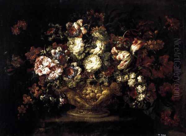 Vase of Flowers Oil Painting by Gabriel De La Corte