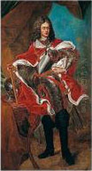 Portrait Of Francois-hugues-emmanuel Ignace, Prince Of Nassau-siegen (1678-1735) Oil Painting by Francois Eisen