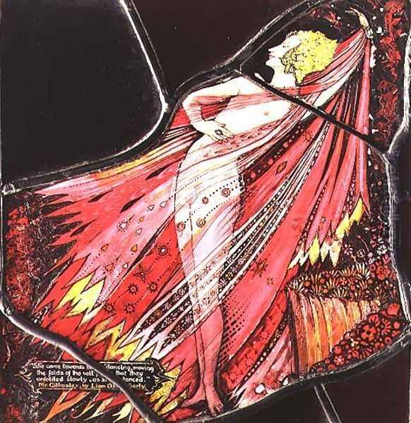 The Geneva Window depicting a character from 'Mr Gilhooley', 1929 Oil Painting by Harry Clarke