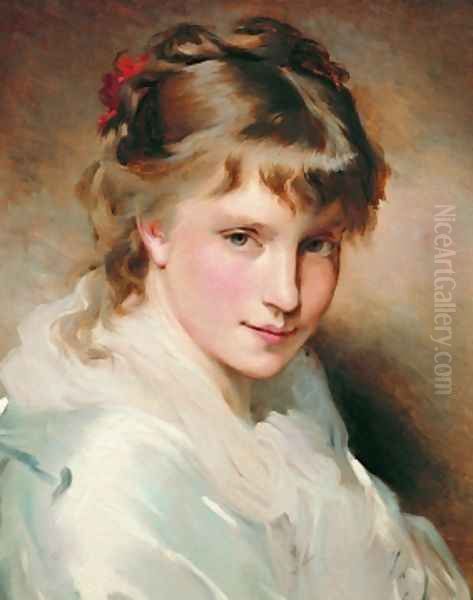 Portrait Of An Unknown Beauty Oil Painting by Charles Chaplin