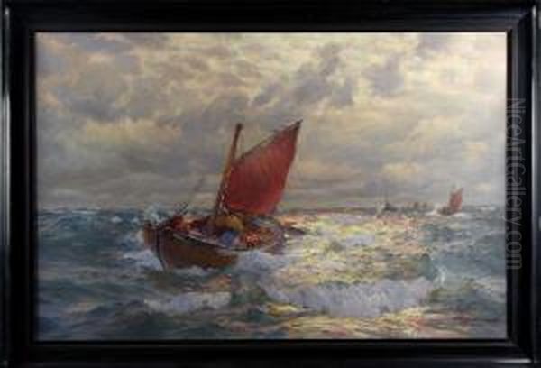 Koster Pastormigt Hav Oil Painting by Emil Ekman