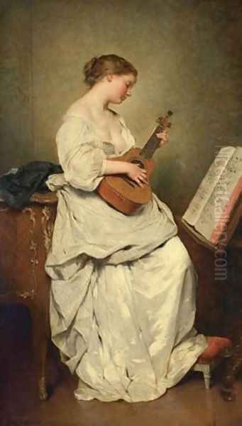 The music girl Oil Painting by Charles Chaplin