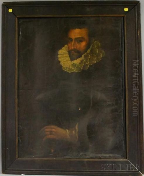 Portrait Of A Gentleman Wearing A Ruff Collar Oil Painting by El Greco (Domenikos Theotokopoulos)