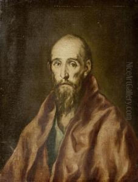 Portrait Of An Older Man Oil Painting by El Greco (Domenikos Theotokopoulos)