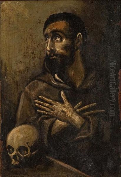 Heiliger Franziskus Oil Painting by El Greco (Domenikos Theotokopoulos)