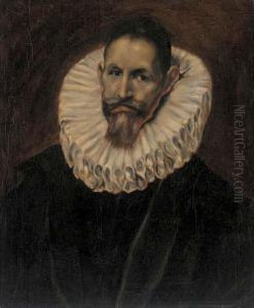 Portrait Of Jeronimo De Cevallos Oil Painting by El Greco (Domenikos Theotokopoulos)