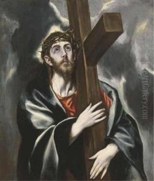 Christ Carrying The Cross Oil Painting by El Greco (Domenikos Theotokopoulos)