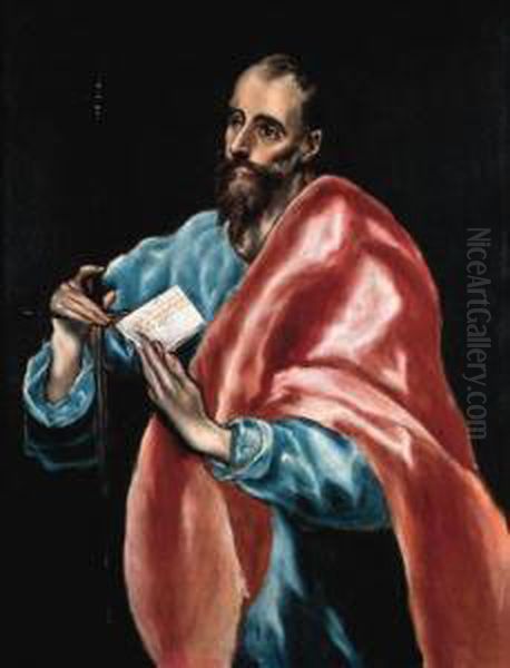 Saint Paul Oil Painting by El Greco (Domenikos Theotokopoulos)