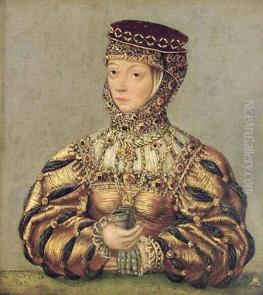 Barbara Radziwill (1520-51) c.1553-56 Oil Painting by Lucas The Younger Cranach