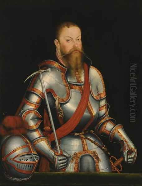 Elector Moritz von Sachsen 1578 Oil Painting by Lucas The Younger Cranach