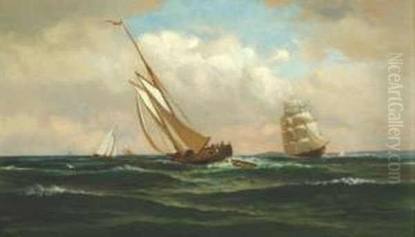 A
Strong Wind Oil Painting by Lemuel D. Eldred