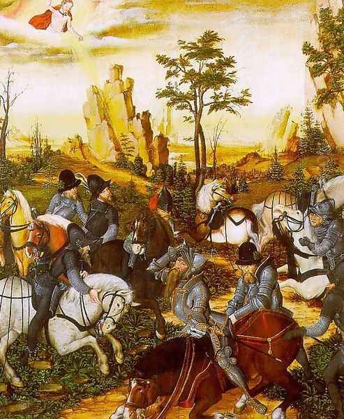 The Conversion of St. Paul Oil Painting by Lucas The Younger Cranach