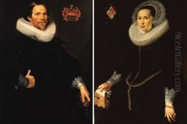 Portrait Of Pieter Van Son Oil Painting by Nicolaes (Pickenoy) Eliasz