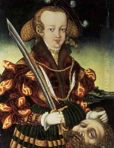 Judith Oil Painting by Lucas The Younger Cranach