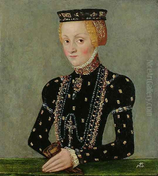 Katarzyna Jagiellonka of Poland c.1553-56 Oil Painting by Lucas The Younger Cranach