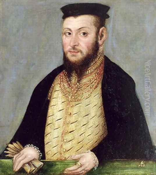 Zygmunt II August (1520-72) King of Poland, c.1553-56 Oil Painting by Lucas The Younger Cranach