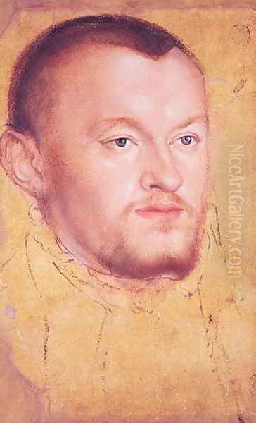 Portrait of Augustus I (1526-86) Elector of Saxony Oil Painting by Lucas The Younger Cranach