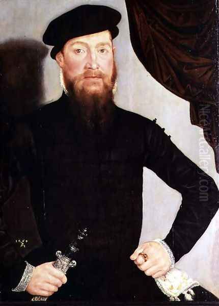 Portrait of a man 1564 Oil Painting by Lucas The Younger Cranach