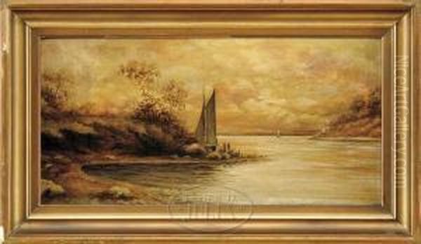 Forbes Lake View Oil Painting by Edwin Ellis