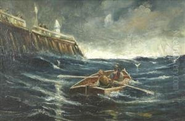 An Approaching Storm Oil Painting by Edwin Ellis