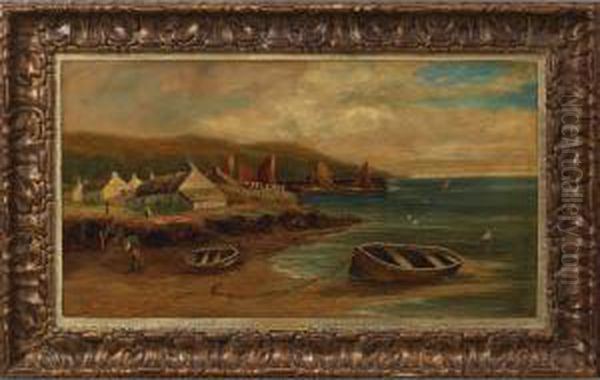 Yorkshire Coast Oil Painting by Edwin Ellis