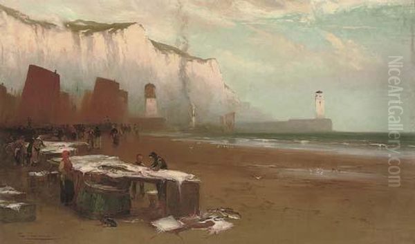 The Fish Market, Dover Oil Painting by Edwin Ellis