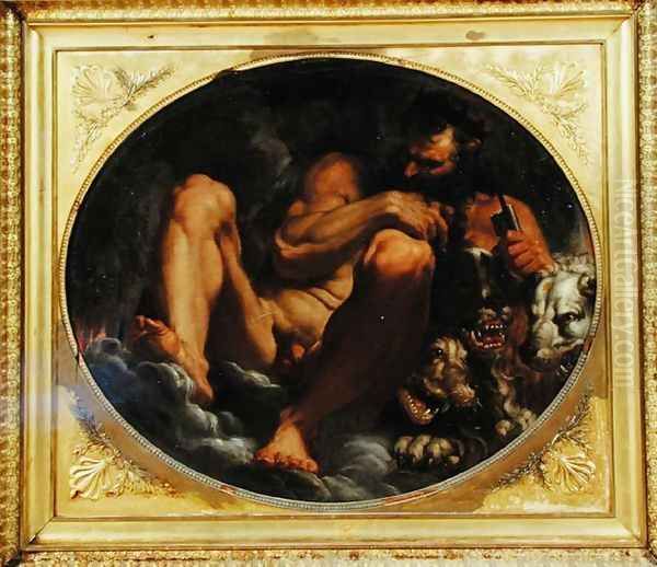 Pluto Oil Painting by Agostino Carracci