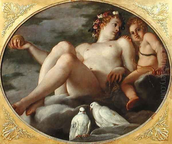 Venus and Cupid, c.1580-1600 Oil Painting by Agostino Carracci