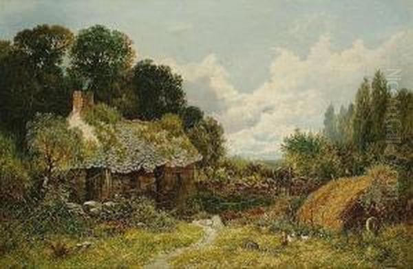 'cottage At Tytherley Near Tedstone, Herefordshire'. Oil Painting by Paul H. Ellis