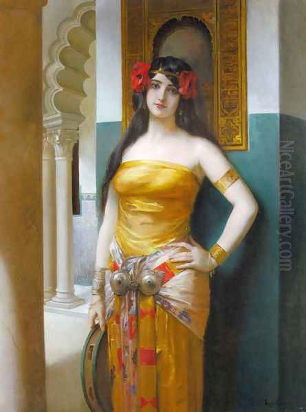 An Arab Beauty Oil Painting by Leon Francois Comerre