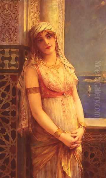 An Eastern Beauty Oil Painting by Leon Francois Comerre