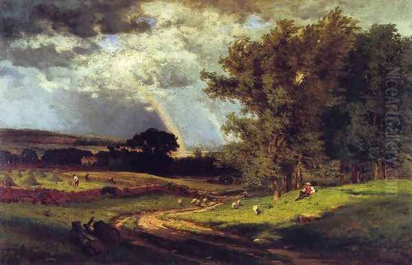 A Passing Shower Oil Painting by Leon Francois Comerre