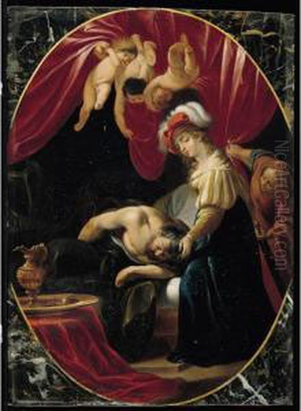 Judith And Holofernes Oil Painting by Adam Elsheimer